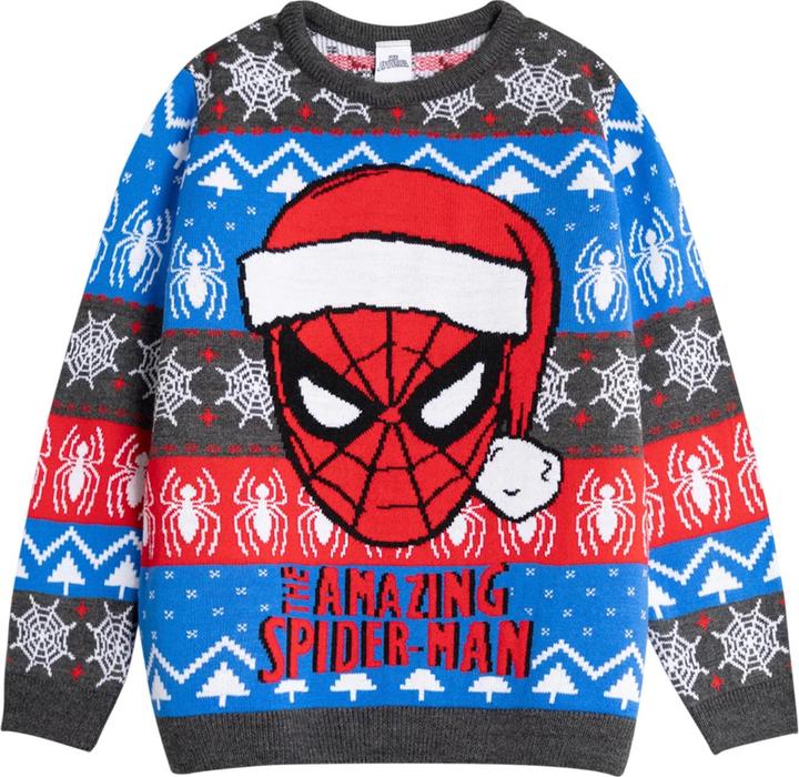 Image du produit Spiderman - Pull Noël motif/style visage - Garçon (104)