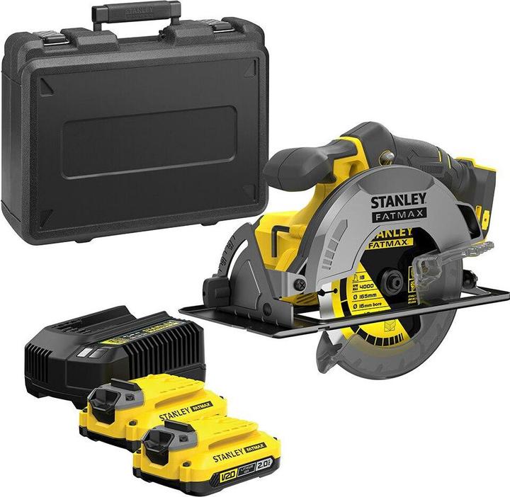 Actual product image Stanley FatMax V20 cordless circular saw SFMCS550M2K (18V, 4.0Ah, brushless, tool-less cutting depth)