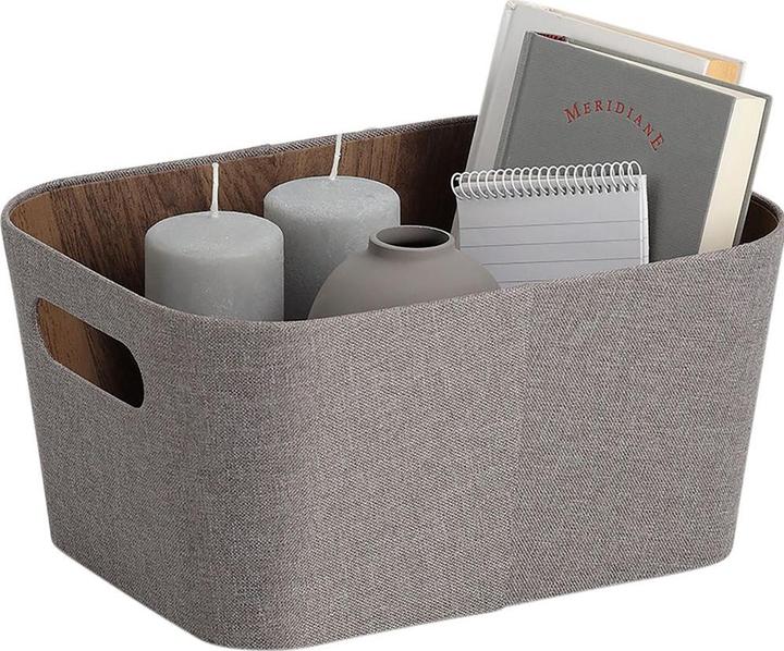 Actual product image Zeller Present Aufbewahrungskorb Karton/Polyester 23x30.5x15.2 cm (23 cm)