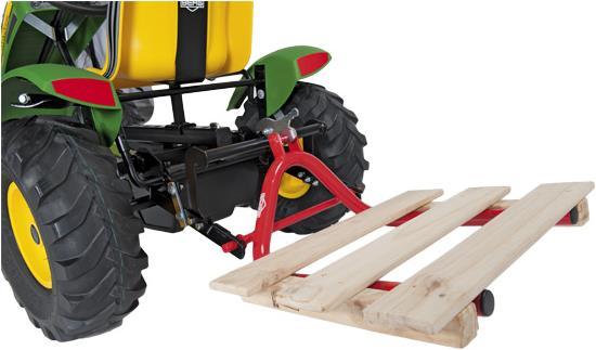 Actual product image BERG John Deere pallet fork for pedal go kart