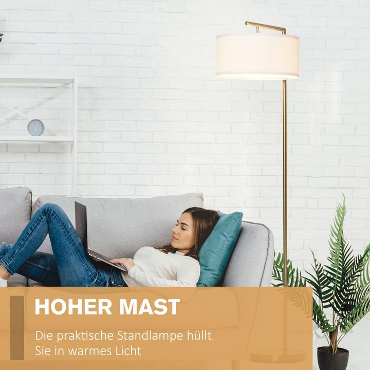 Produktbild Homcom Stehlampe mit Leinenstoffschirm (E27)
