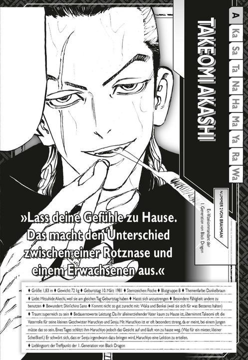 Actual product image Tokyo Revengers: Character Guide 4 (German, "Weekly Shonen Magazine" editorial team, Ken Wakui, Martin Bachernegg, 2025)