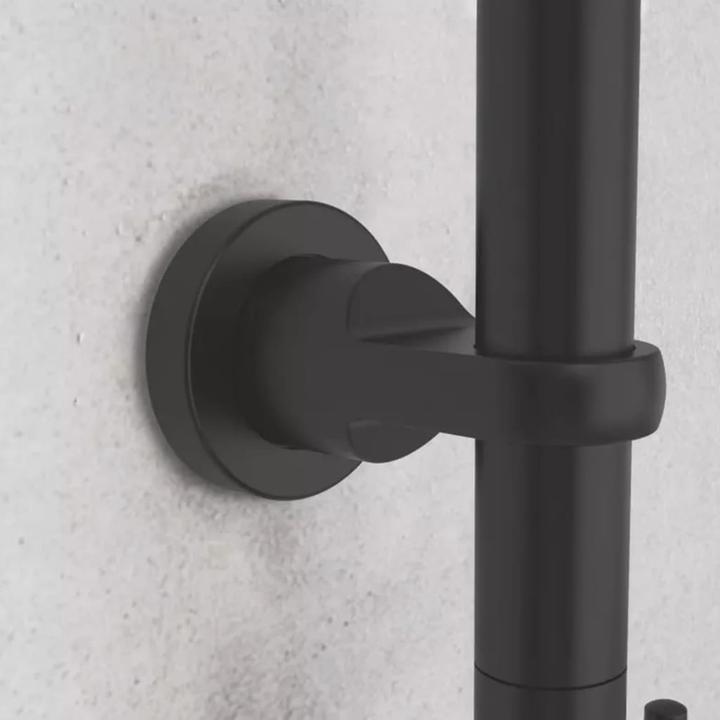 Image du produit Schütte Douche à effet pluie salle de bain MALLORCA Ensemble de douche suspendu noir mat système de douche