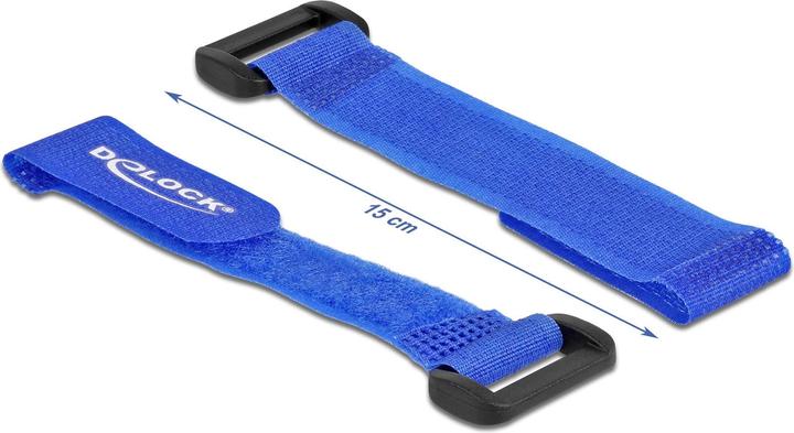 Image du produit Delock Serre-câbles velcro avec boucle L 150 x l 20 mm bleu 5 pièces (Serre-câbles velcro, 150 mm, 5 pcs)