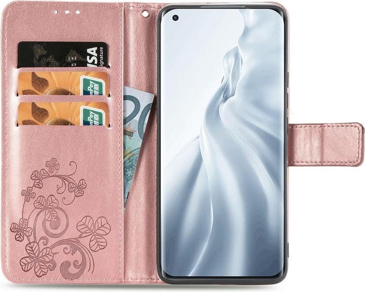 Produktbild König Design Hülle Handy Schutz für Xiaomi Mi 11 Case Flip Cover Tasche Etuis Bumper Rosa Neu (Xiaomi Mi 11i)