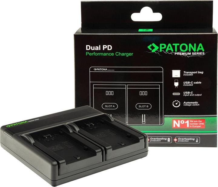 Productafbeelding Patona Dual PD Sony NP-FZ100 USB-C (Batterijlader voor camera)