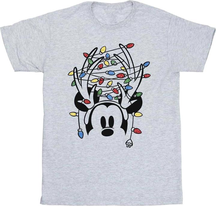 Produktbild Disney Mickey Mouse Christmas Head Lights TShirt (XXL)