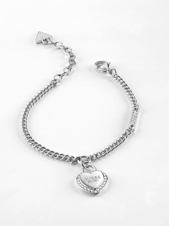 Produktbild Guess Armkette FINE HEART Edelstahl (16 cm, Edelstahl)