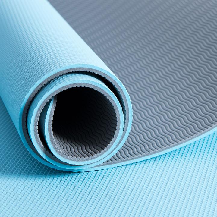 Image du produit Pure2improve Tapis de yoga, bleu et gris, 173x58x0,6cm (6 mm)