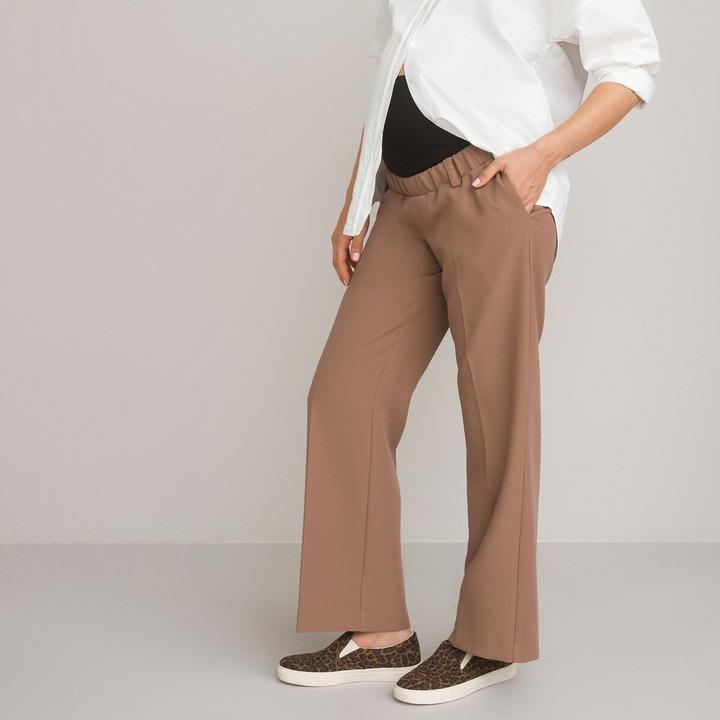 Actual product image La Redoute Collections Wide maternity trousers with wide belly insert (W32/L28)