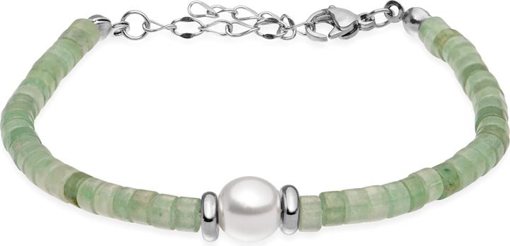 Produktbild Trolli Troli - Gentle green beaded bracelet with pearl VESB0712S-E (L)