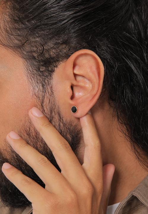 Actual product image Kuzzoi Basic ear studs, Geo (925 silver, Enamel)