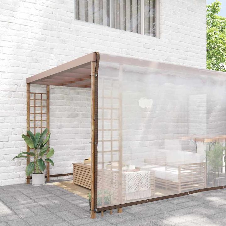 Immagine prodotto vidaXL Telone trasparente con occhielli 8x8 m telone trasparente in polietilene (8 x 8 m)