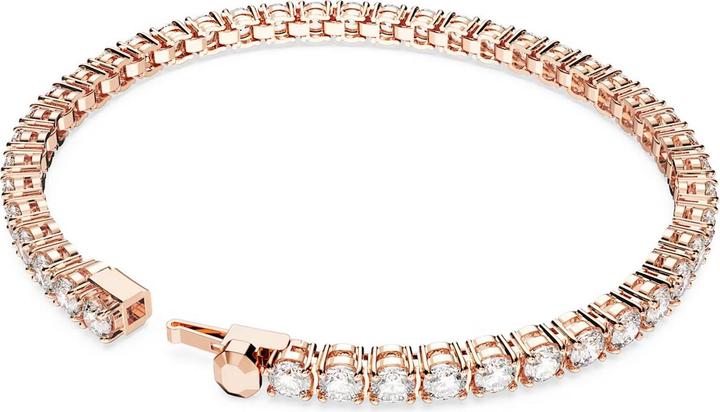 Produktbild Swarovski Matrix Tennis Armband Rundschliff Weiss Roségold (17.50 cm, Swarovski Metall)