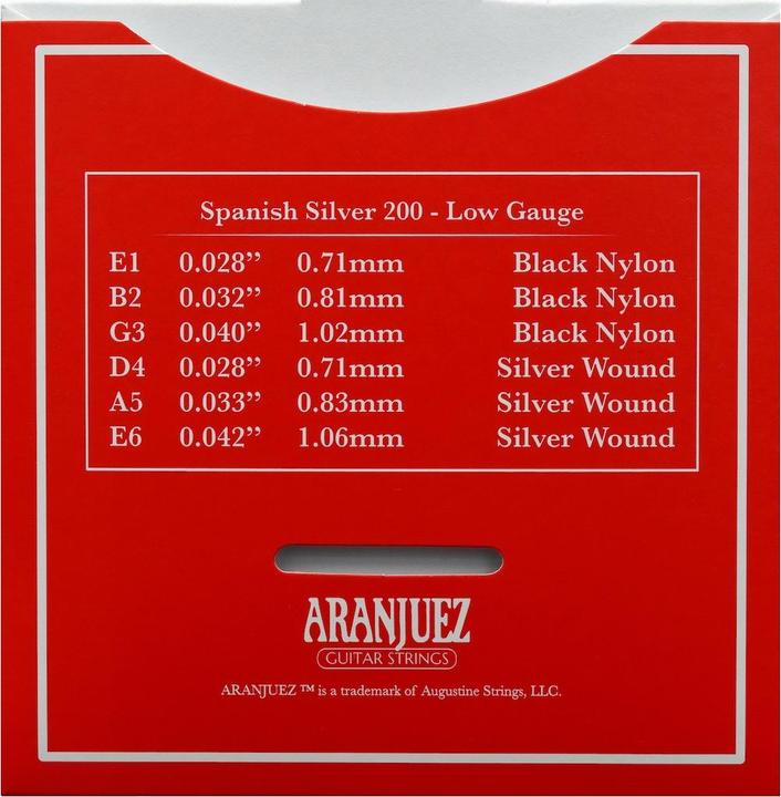 Produktbild Aranjuez Spanish Silver 200 (6x, Gitarre, 0.04")