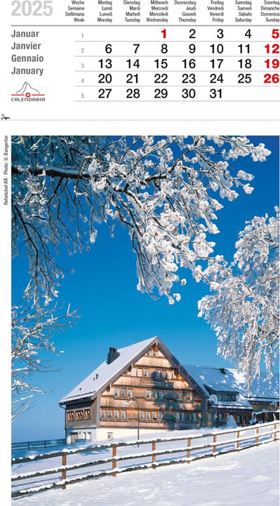 Produktbild Helvetia Postkartenkalender 2025 (16.5 x 23 cm)