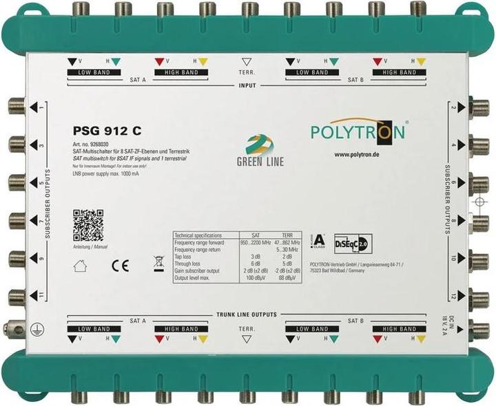 Polytron PSG 912 C 9 in 12 actief (Multischakelaar)