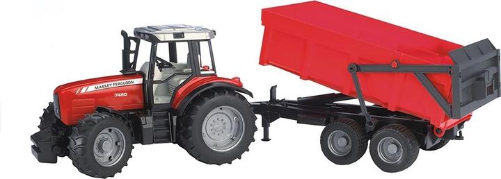 Produktbild Bruder Massey Ferguson 7480 mit Wannenkippanhänger