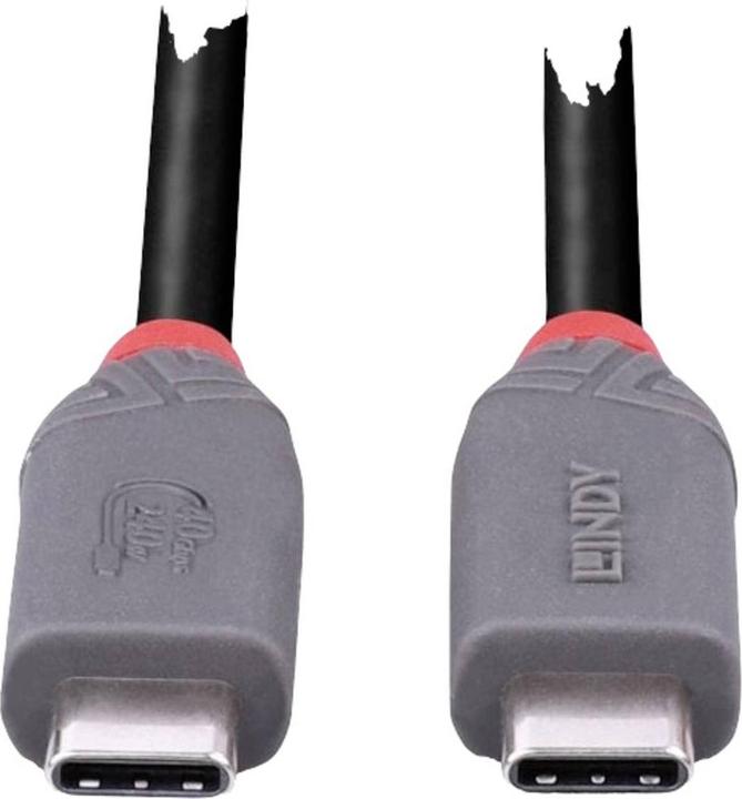 Image du produit Lindy 36958 Câble USB 2 m USB4 Gen 3x2 USB C Noir (2 m, USB 4.0, 240 W)