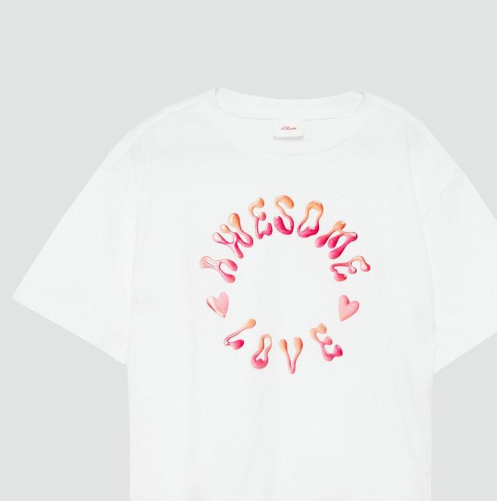 Actual product image S.Oliver T-Shirt Boxy T-Shirt mit Silicon-Print (116, 122)