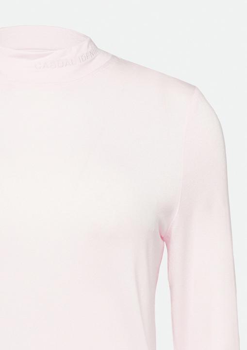 Actual product image Comma T-Shirt Semitransparentes Longsleeve mit Logostickerei am Kragen (32)