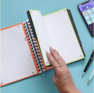 Actual product image Oxford School A4+ Polypropylene Cover Twin Wire 4 Holes Projectbook Ruled 240 Pages Blue Scribzee® Compatib (A4, Lined, Soft cover)