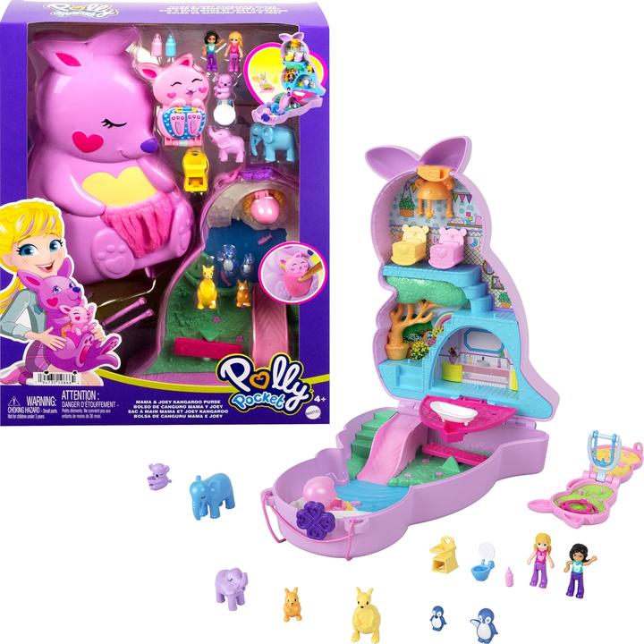 Productafbeelding Polly Pocket Mattel HKV50 Mama & Joey Kangoeroe doos