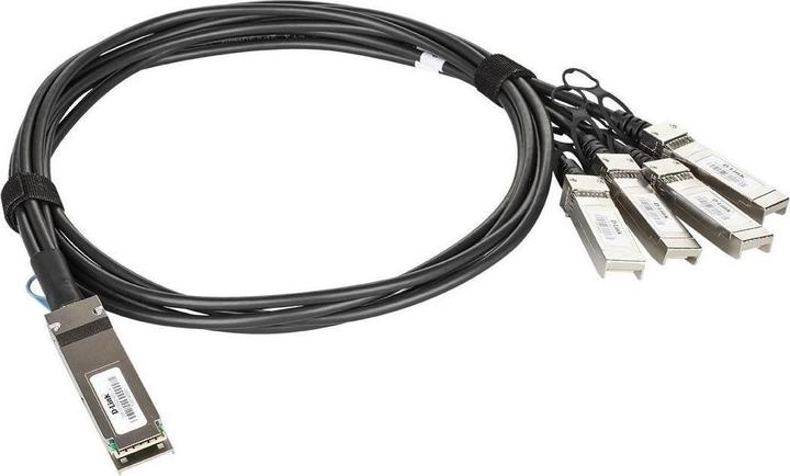 Actual product image D-Link 100G QSFP28 to 4x25G SFP28 Direct Attach Breakout Cable