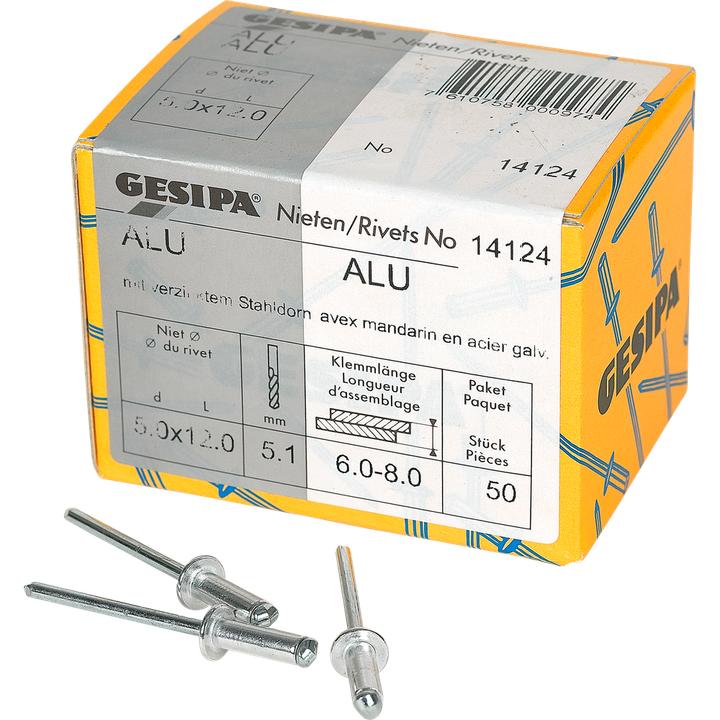 Gesipa Blindnieten 5.0x12 mm Aluminium 50 Stück