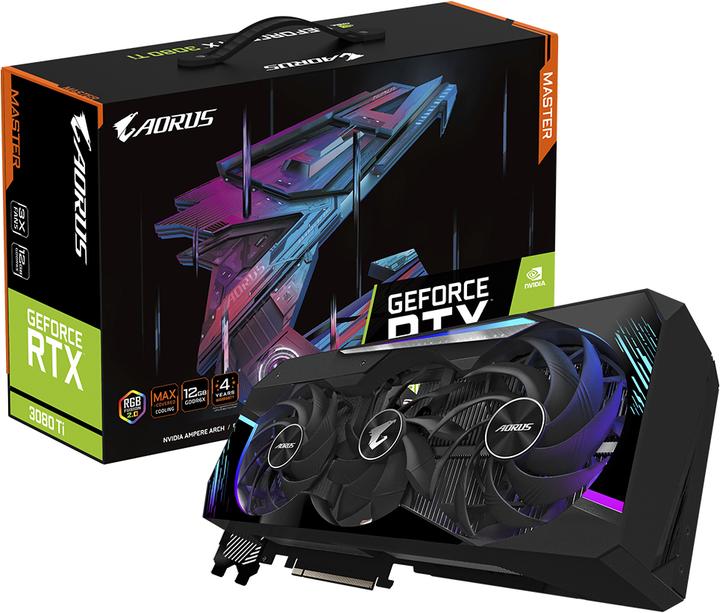 Actual product image Gigabyte AORUS GeForce RTX 3080 Ti MASTER 12G LHR (12 GB)