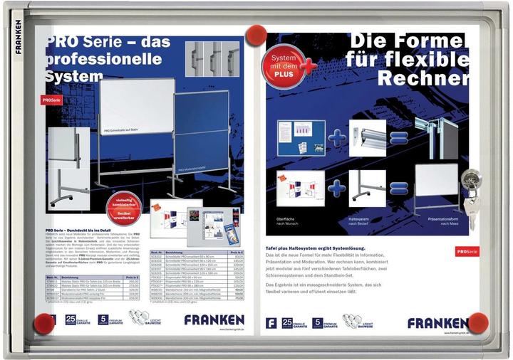 Immagine prodotto Franken Vetrina x-tra!Line 2 x DIN A4 interna magnetica e asciutta