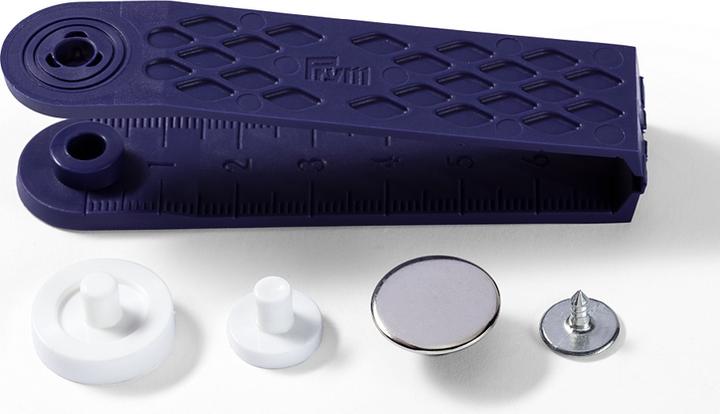 Immagine prodotto Prym Bottone di jeans liscio, argento 17 mm, scheda 8 pezzi.