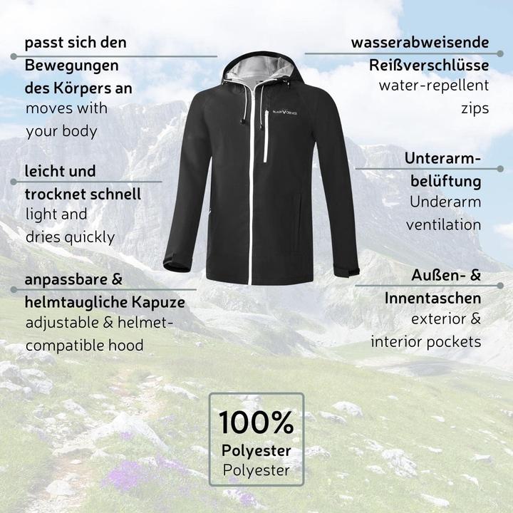 Actual product image Black Crevice Hardshell Jacket (M)