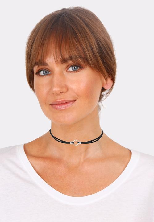 Image du produit Elli Choker, cercle, cuir (Similicuir, Argent sterling 925, Pas de pierre, 32 cm)