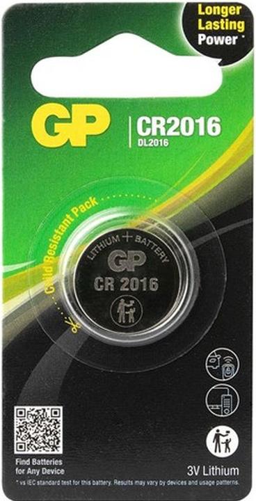 Produktbild GP Batteries Knopfzelle CR2016 (1 Stk., CR2016, 90 mAh)