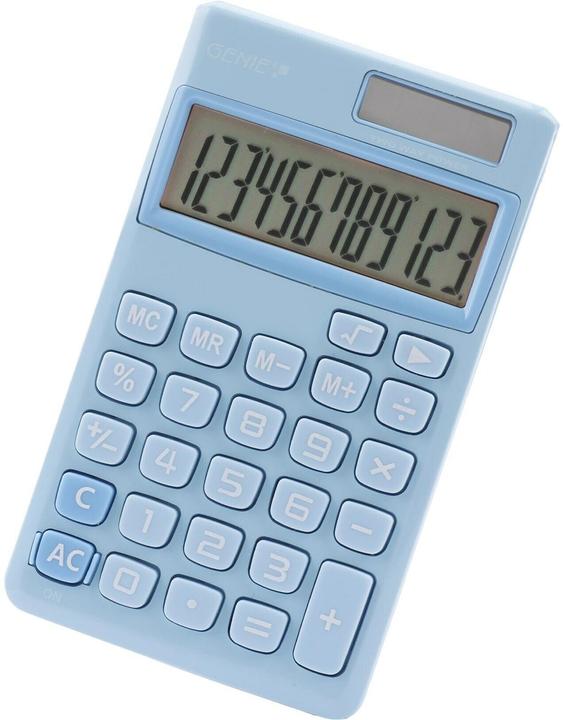 Genie Desktop calculator 840B blue (Batteries, Solar cells)