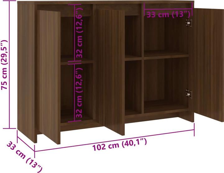 Produktbild VidaXL Sheldon (102 x 33 x 75 cm)