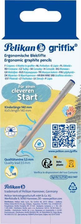 Productafbeelding Pelikan griffix lood. Sterkte HB 12 stuks in vouwdoos (3.50 mm, HB, 12 x)