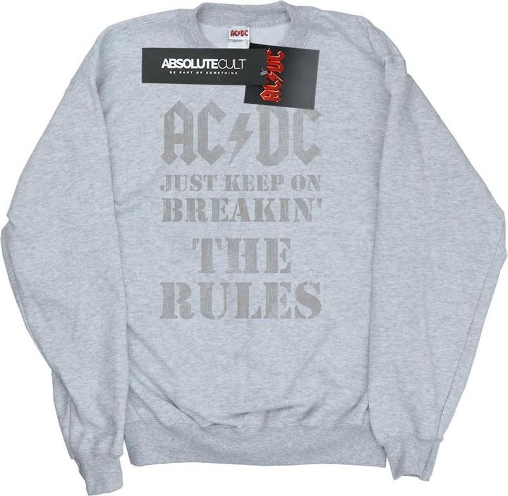 Actual product image AC/DC Mens Just Keep On Breaking The Rules Cotton Sweatshirt (XL)