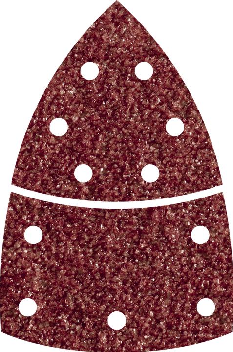 Immagine prodotto wolfcraft 10 fogli abrasivi adesivi 2 pezzi corindone K80 (80)