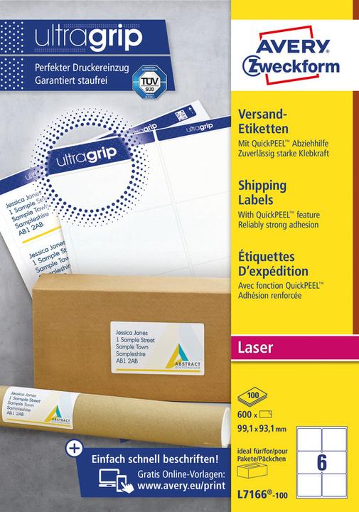 Produktbild Avery Etiketten weiss