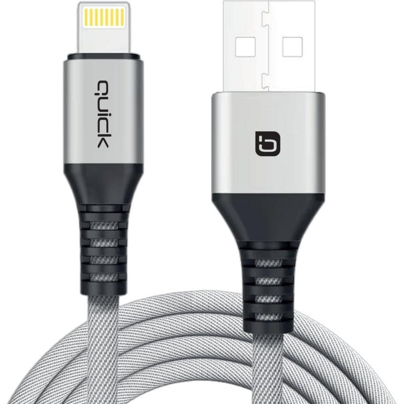 Quick Cavo USB USB-A - Lightning 1,5 m Szary (4752168141250) (1.50 m), Cavo USB