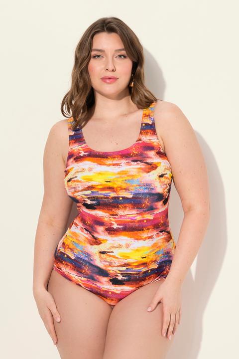 Image du produit Ulla Popken Maillot de bain, sans bonnets souples. Décolleté rond. Doublure sur le devant. (50, 52)