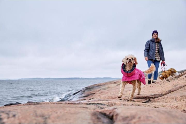 Immagine prodotto Hurtta Monsoon V2 Eco Pink mackintosh, 45 cm (45, Cappotto impermeabile per cani)
