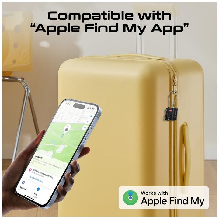 Actual product image ProMate TagLock luggage lock with tracker (iOS)
