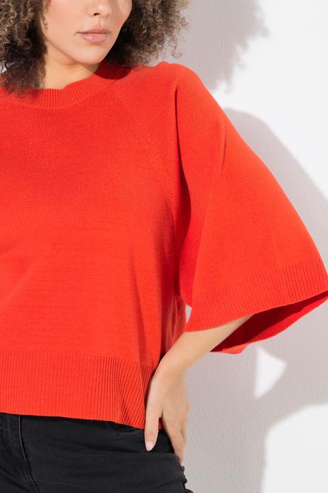 Produktbild Ulla Popken Pullover, kurz, Rundhalsausschnitt, 3/4-Arm (54)