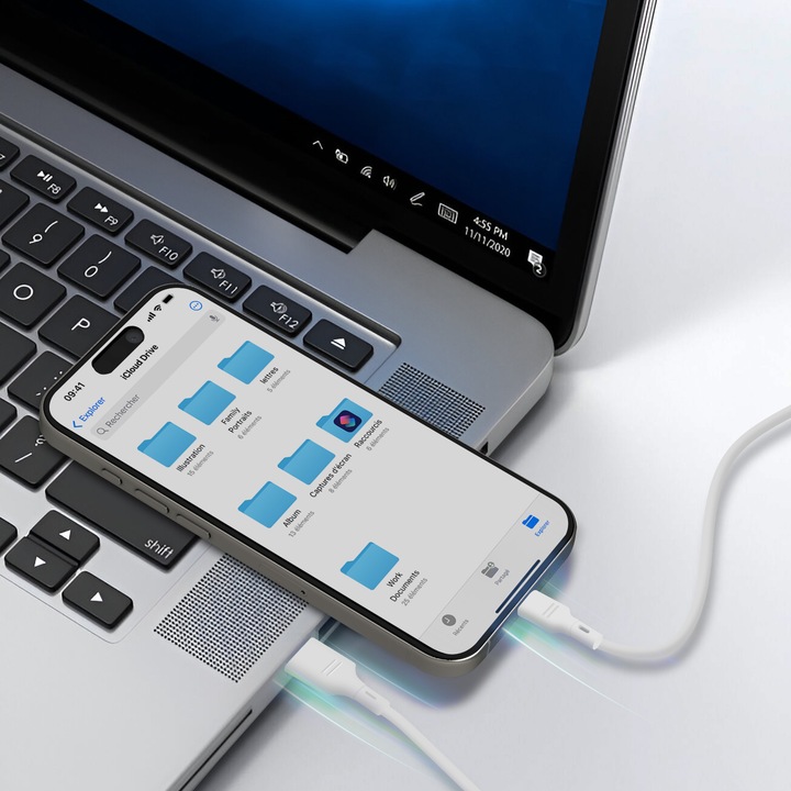 Produktbild USB / Lightning Lade- und Datenübertragungskabel (1 m, USB 3.2 Gen 1)