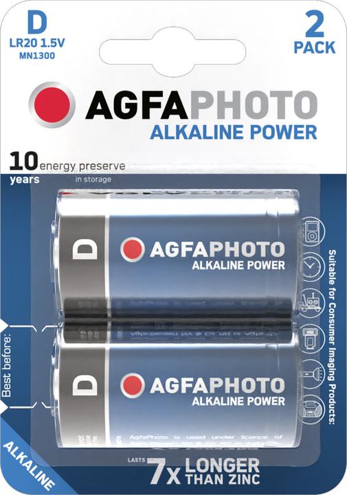 Productafbeelding AGFAPHOTO Alkaline Power (2 Pcs., D / LR20 / Mono / R20)