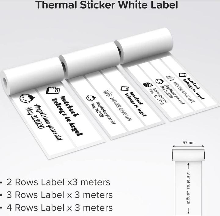 Produktbild myFirst Thermal Sticker White with Strips