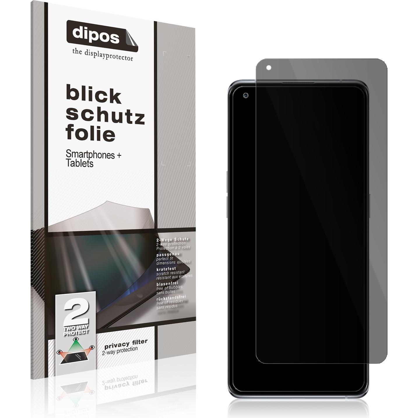 Dipos Blickschutzfolie 2-Way Anti-Shock (1 Stück, Oppo Find X5), Smartphone Schutzfolie, Transparent